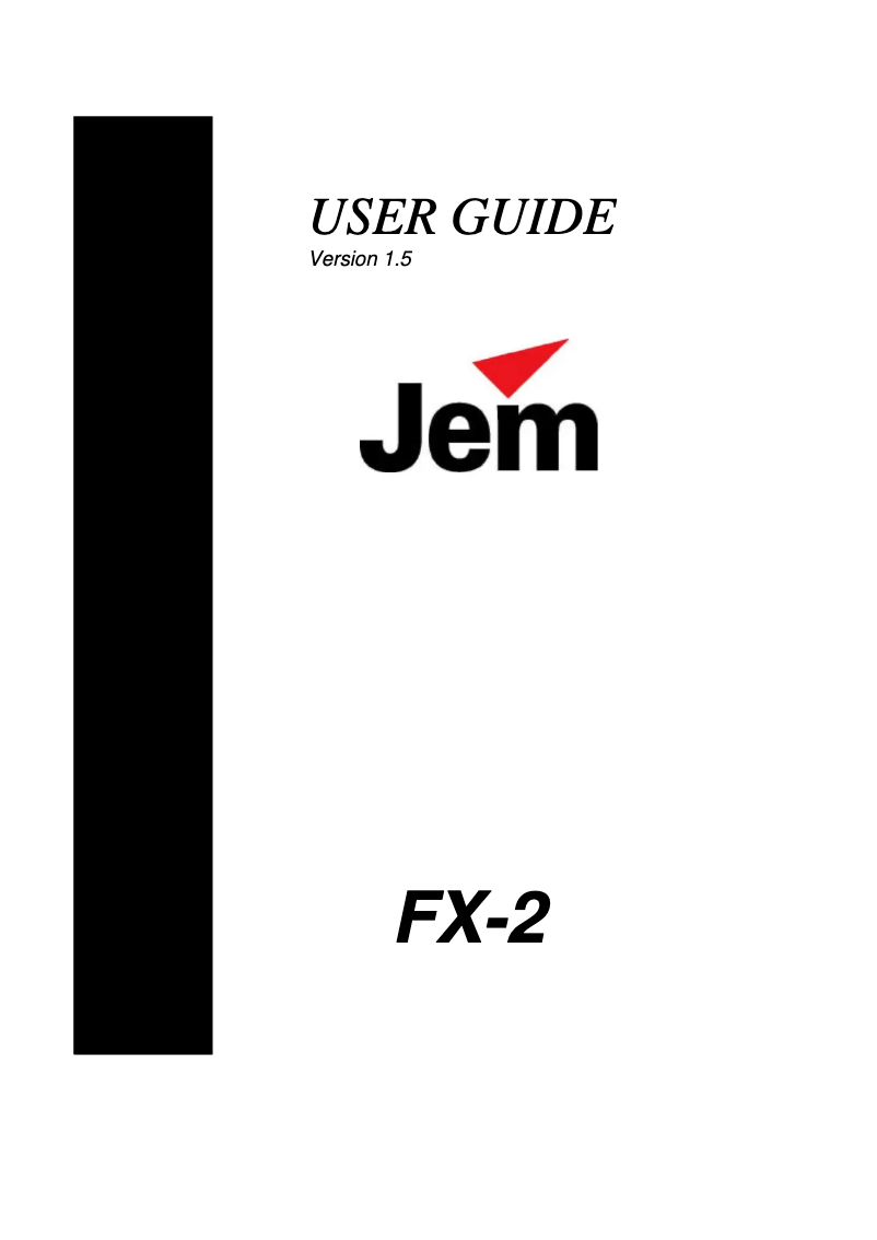 Image de la première page du manuel de l'appareil Jem FX-2