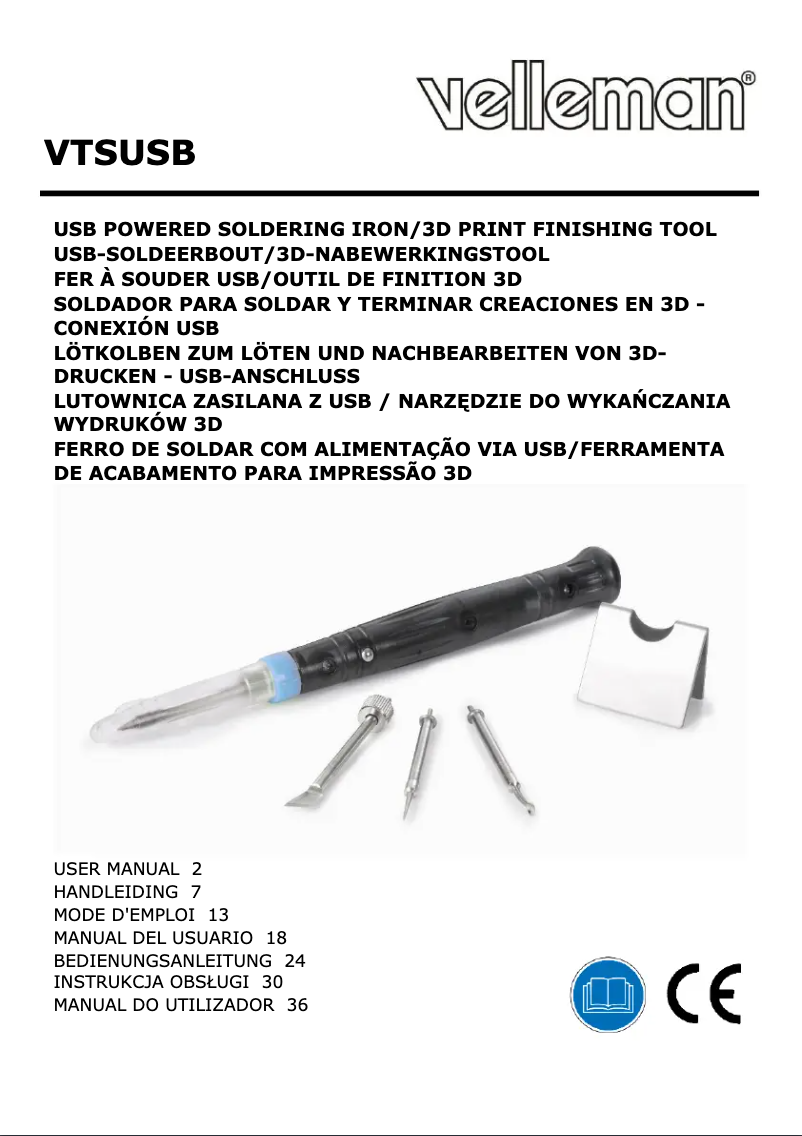 Imagen de la primera página del manual del dispositivo VTSUSB