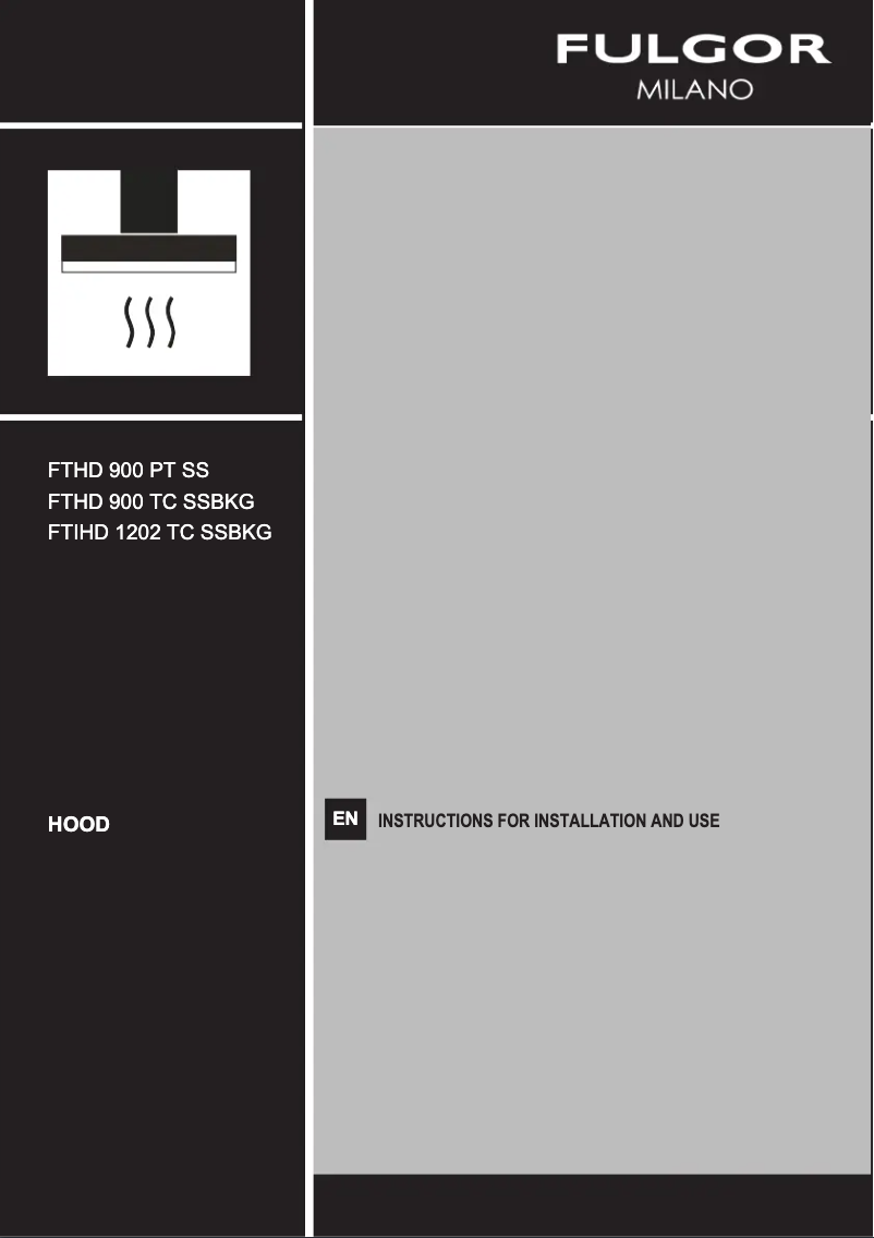 Page n°1 - Guide d'installation Fulgor Milano FTHD 900 TC WH X