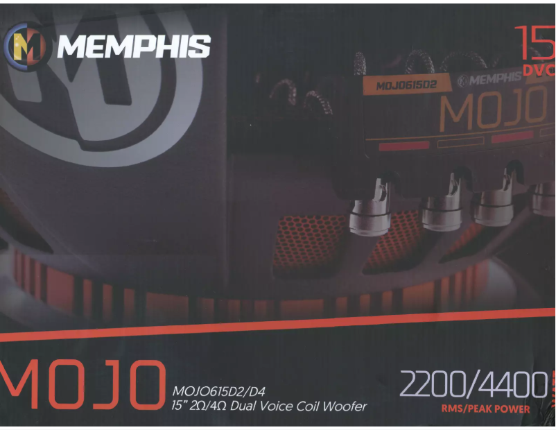 Page 1 de la notice Manuel utilisateur Memphis Audio MOJO615D4