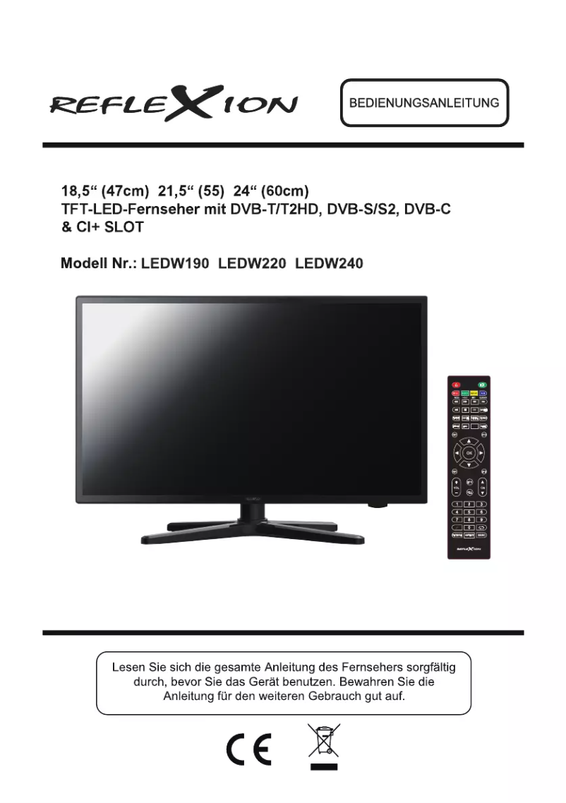 Page 1 of the manual User Manual Reflexion LEDW220