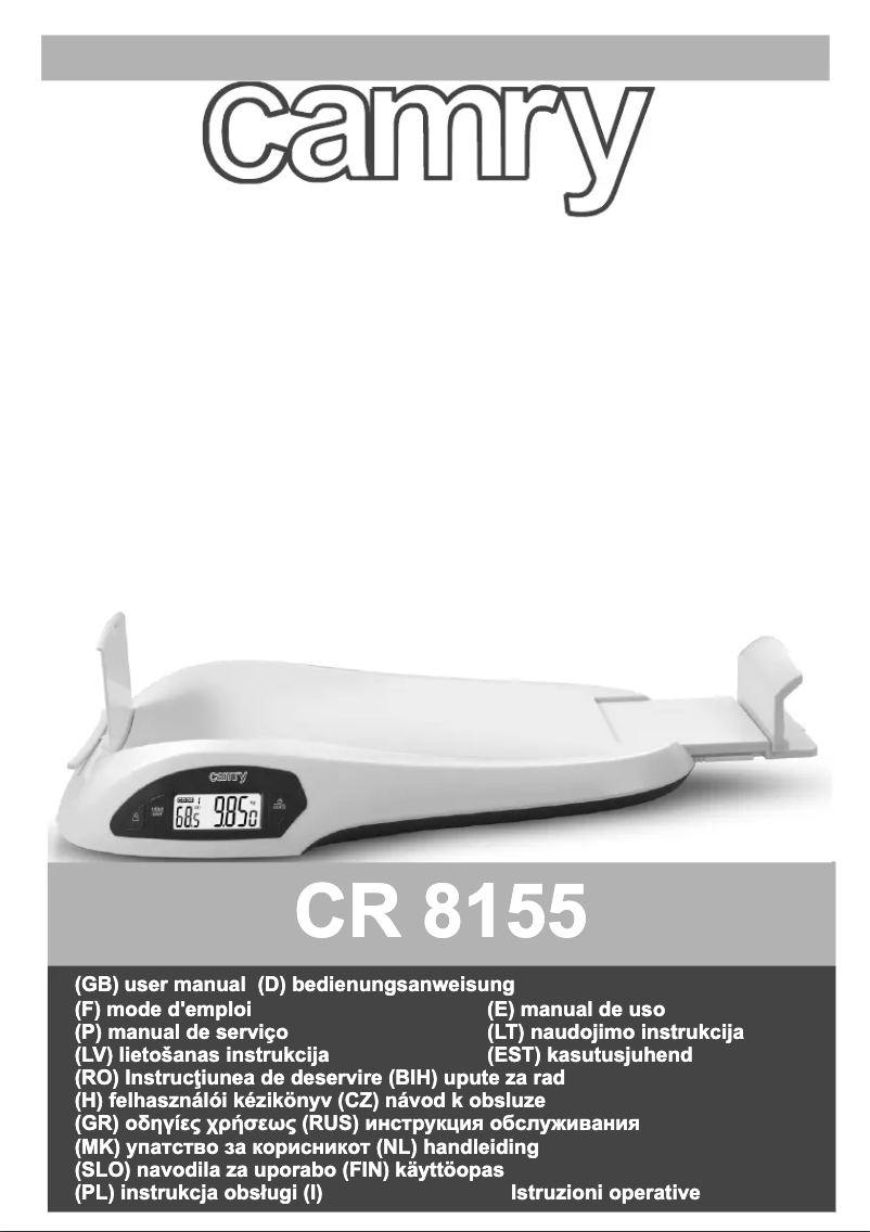 Page 1 de la notice Manuel utilisateur Camry CR 8155