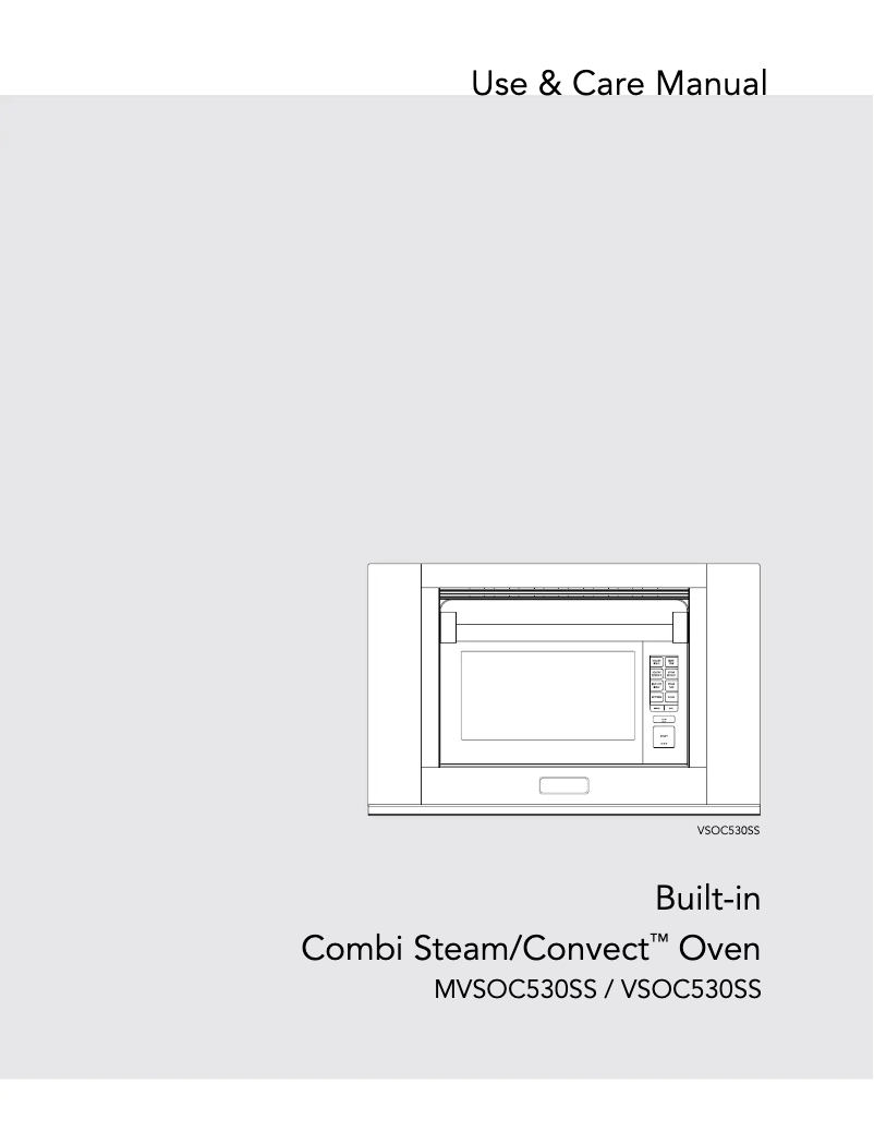 Page 1 de la notice Manuel d'utilisation et d'entretien Viking VSOC530SS