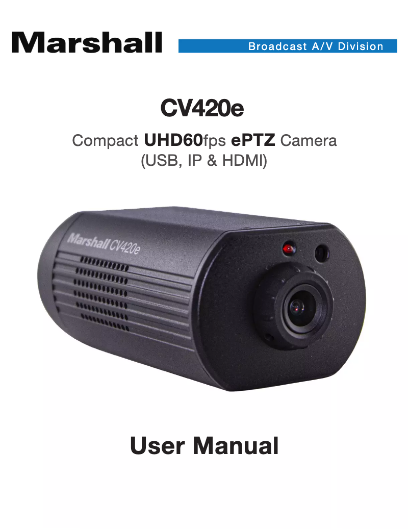 Page 1 de la notice Manuel utilisateur Marshall Electronics CV420E