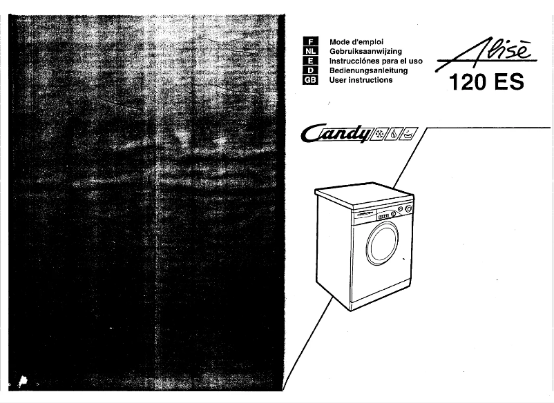 Page 1 de la notice Manuel utilisateur Candy Alise 120 ES