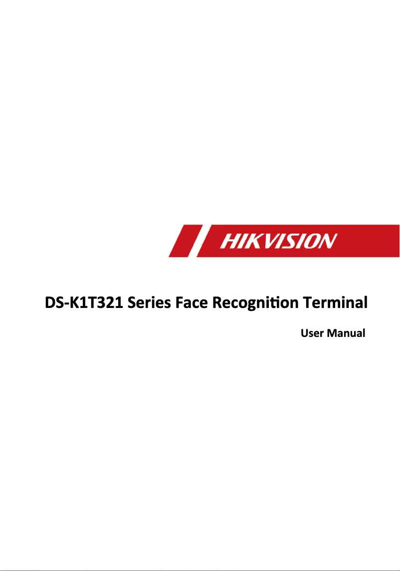 Page 1 de la notice Manuel utilisateur Hikvision DS-K1T321MX