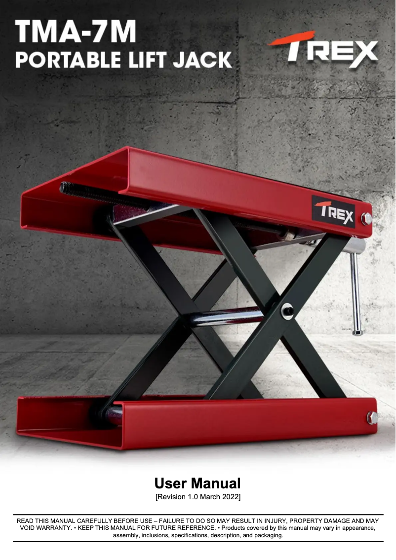 Image de la première page du manuel de l'appareil TMA-7M