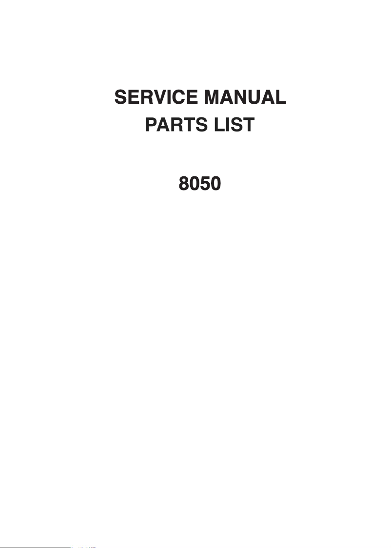 Page n°1 - Manuel utilisateur Janome 8050