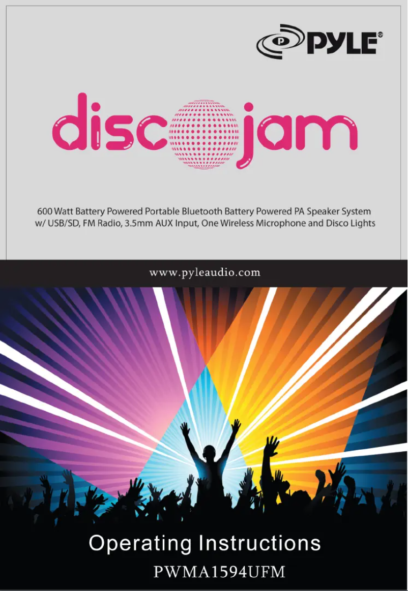 Image de la première page du manuel de l'appareil PWMA1594UFM