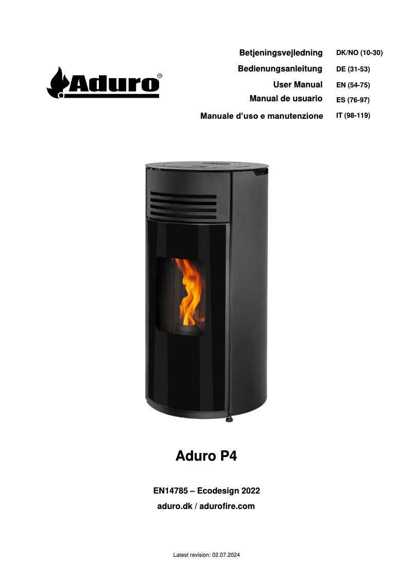 Página 1 del manual Manual de usuario Aduro P4