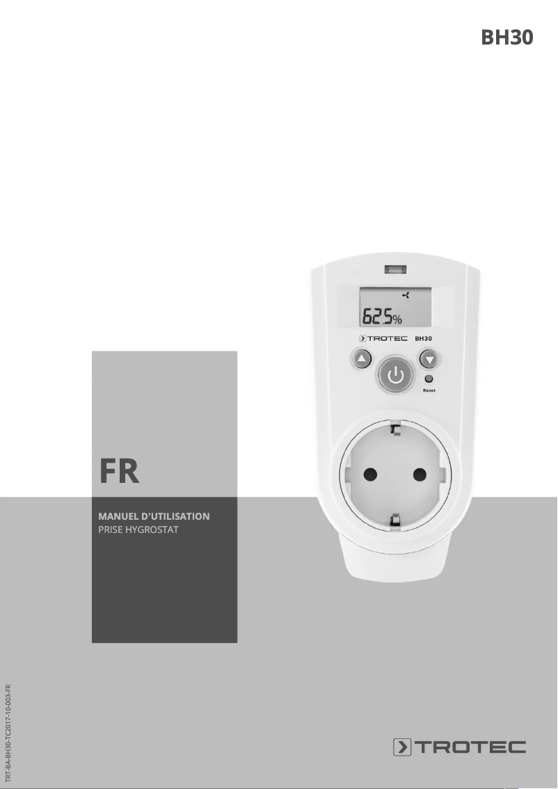 Page n°1 - Manuel utilisateur Trotec BH30
