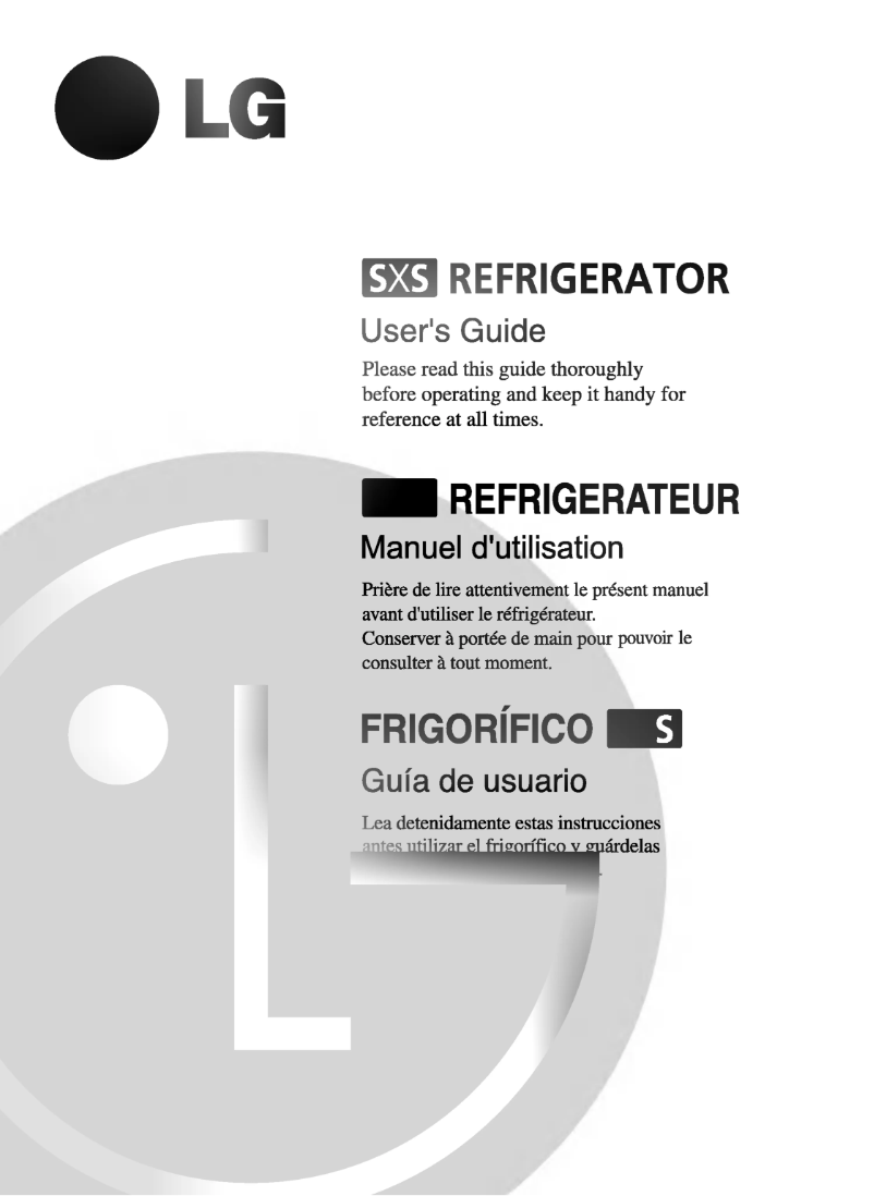 Page 1 de la notice Manuel utilisateur LG GR-G267ATB