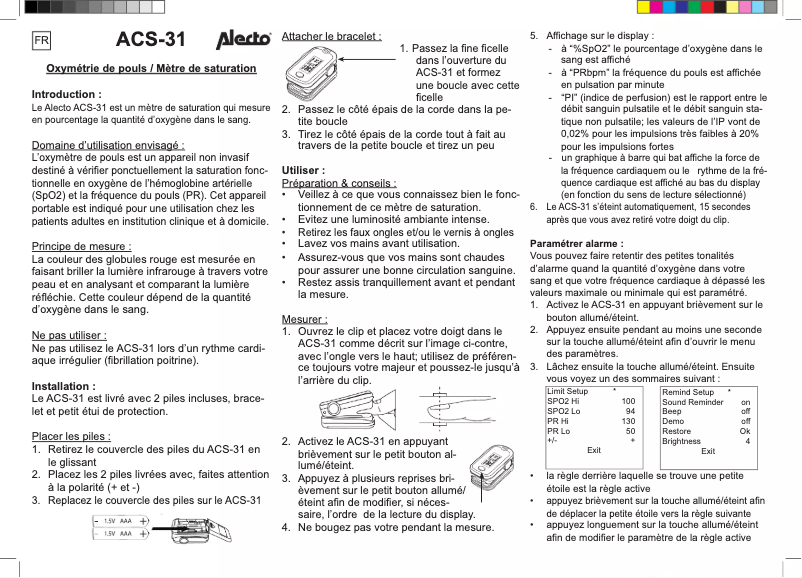 Página 1 del manual Manual de usuario Fysic ACS-31