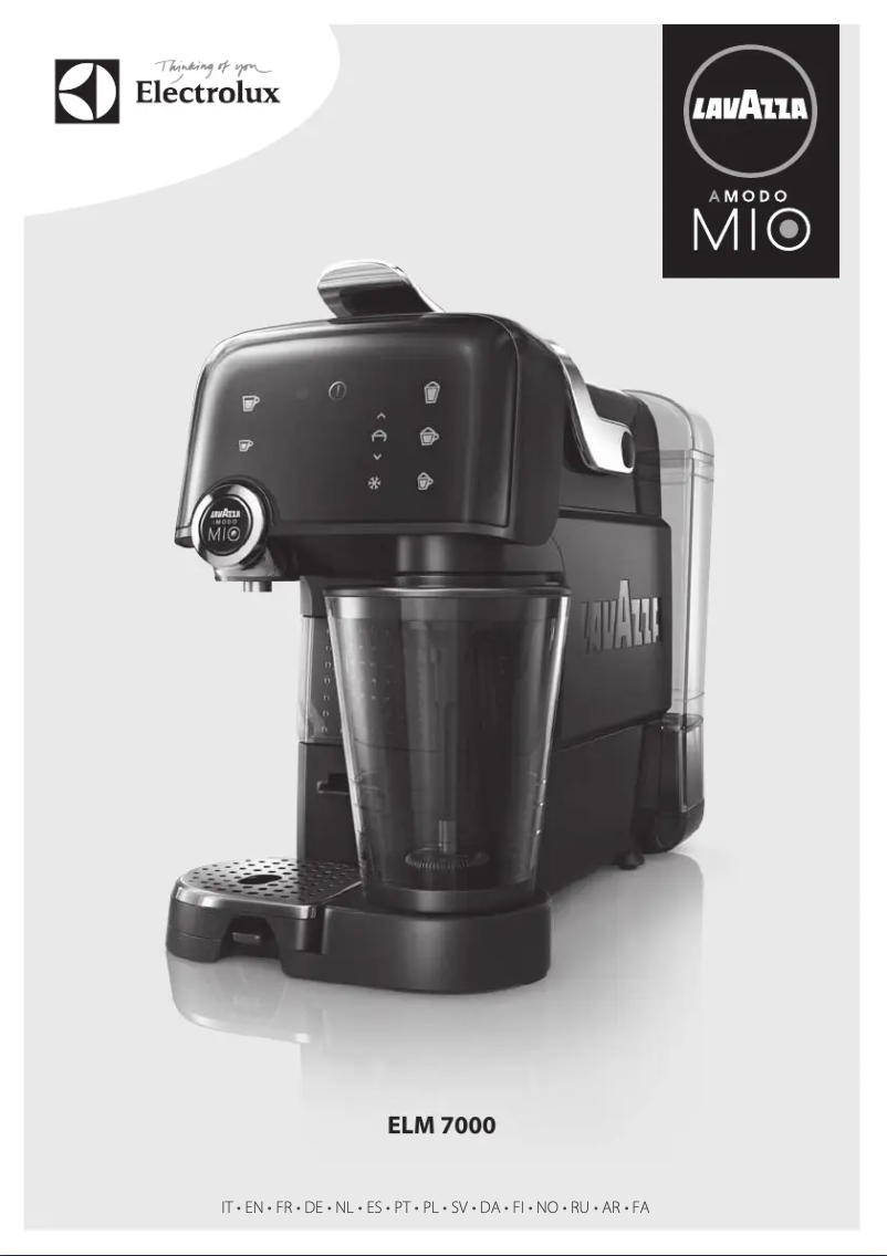 Page 1 de la notice Manuel utilisateur Electrolux Lavazza A Modo Mio ELM 7000