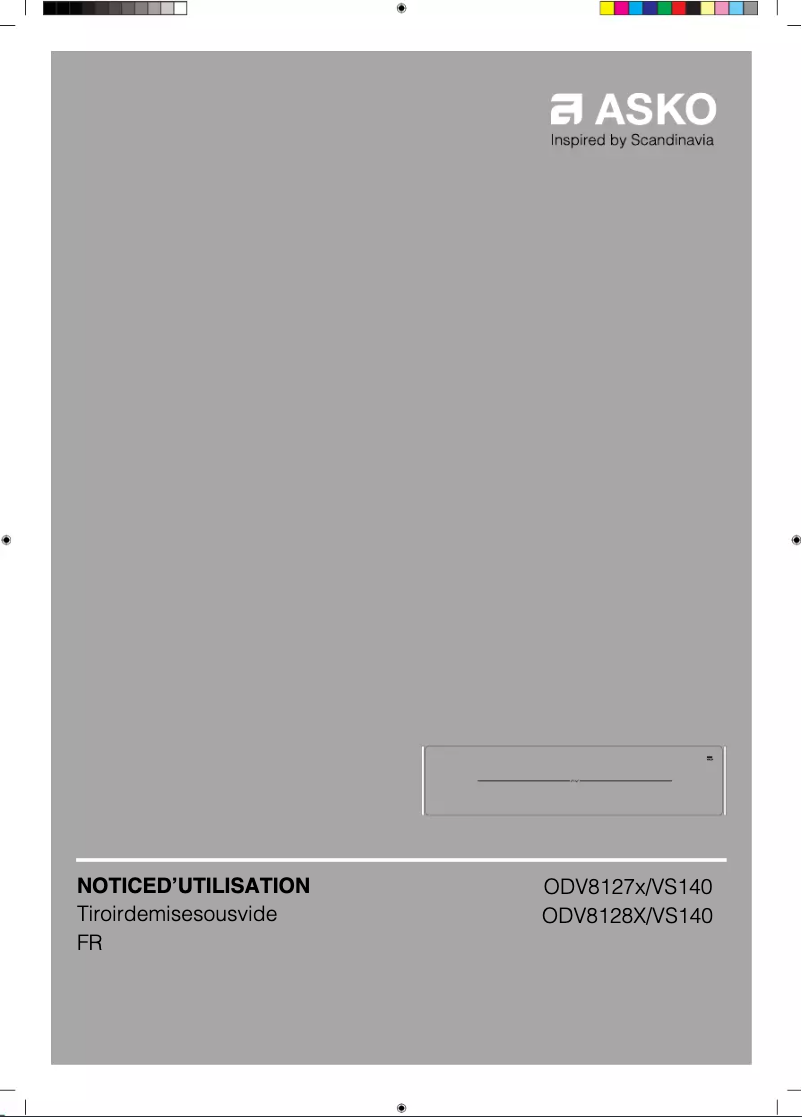 Page 1 de la notice Fiche technique Asko ODV8128GG