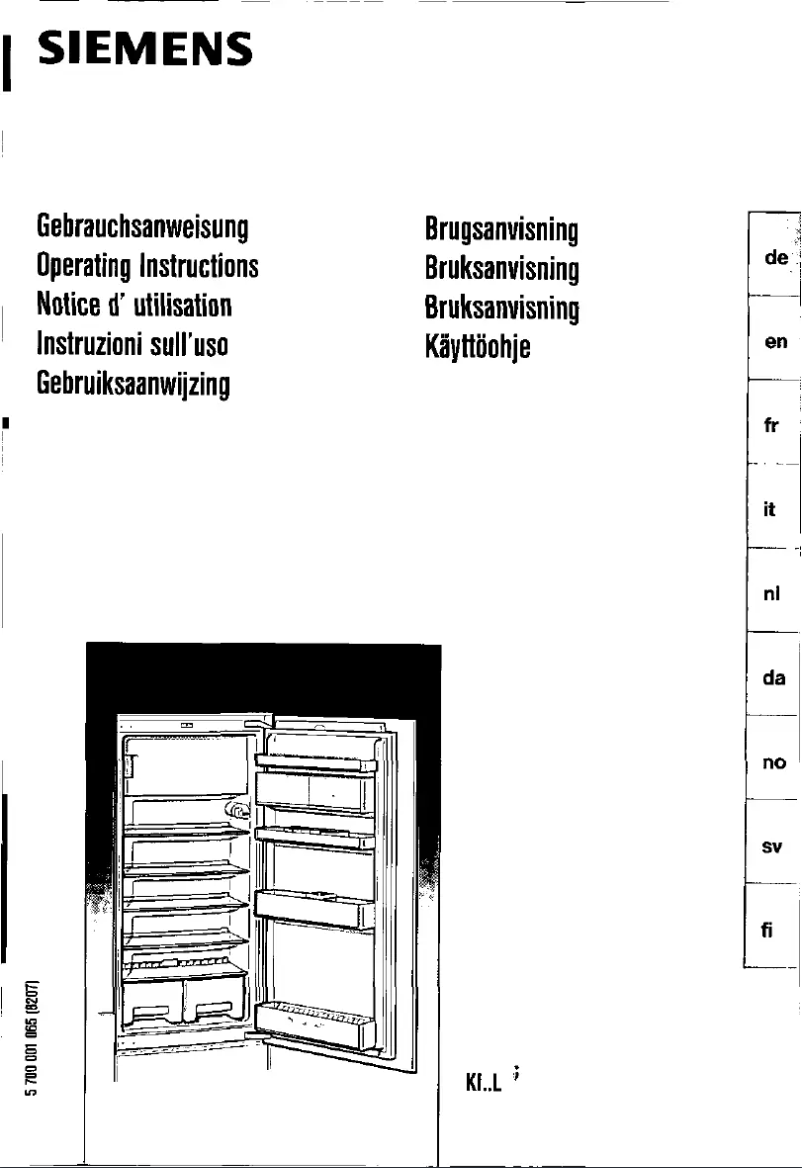 Page n°1 - Manuel utilisateur Siemens KI18L440