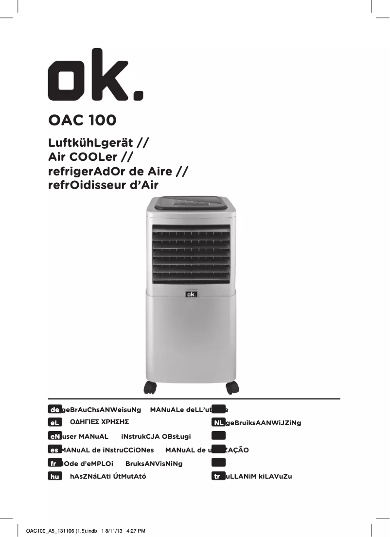 Page 1 de la notice Manuel utilisateur OK OAC 100