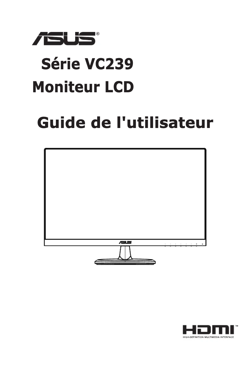 Page n°1 - Manuel utilisateur Asus VC239HE