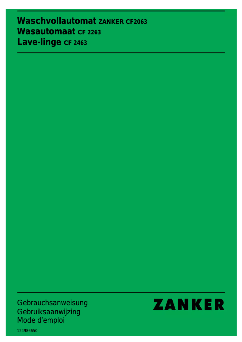 Image de la première page du manuel de l'appareil CF 2463