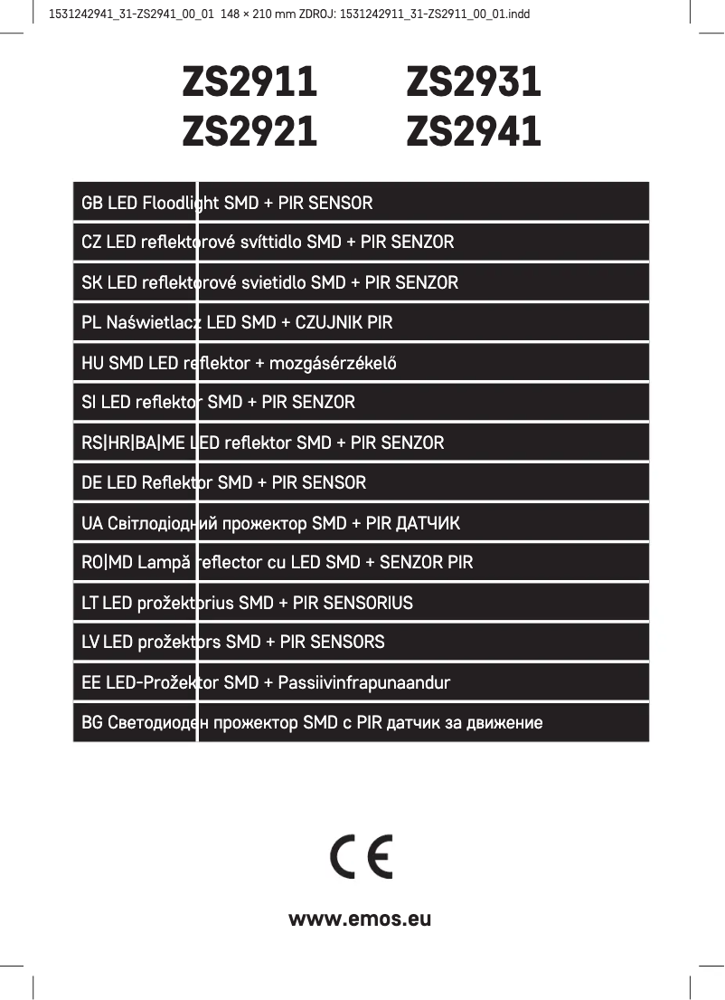 Image de la première page du manuel de l'appareil ZS2941