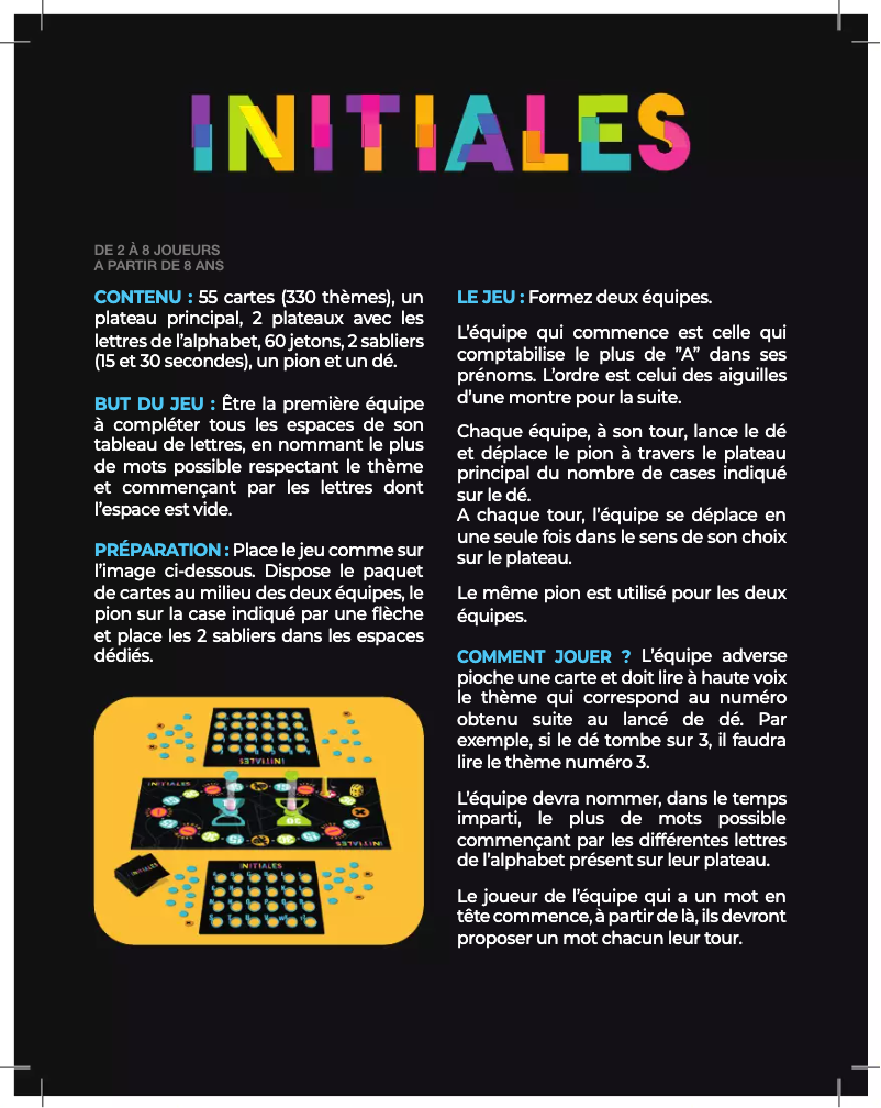 Image de la première page du manuel de l'appareil Initiales