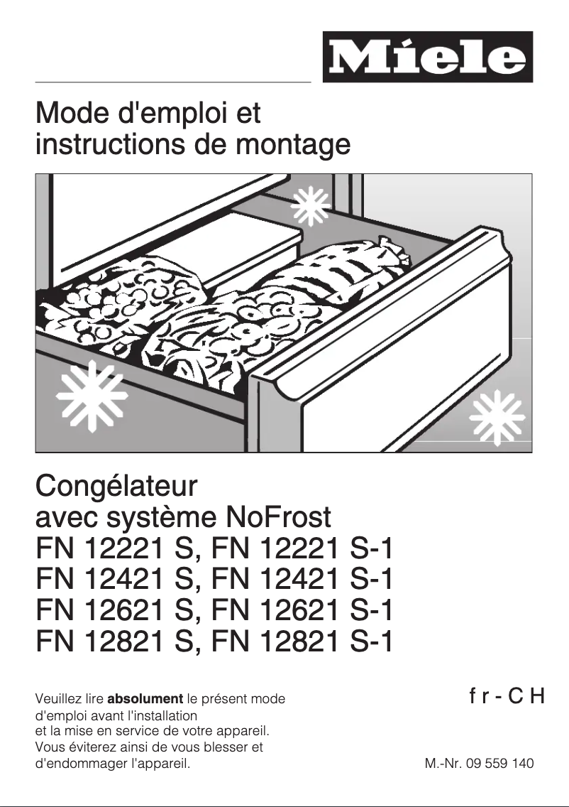 Page 1 de la notice Manuel utilisateur Miele FN 12221 S