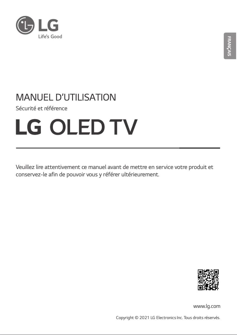 Image de la première page du manuel de l'appareil OLED48C18LA