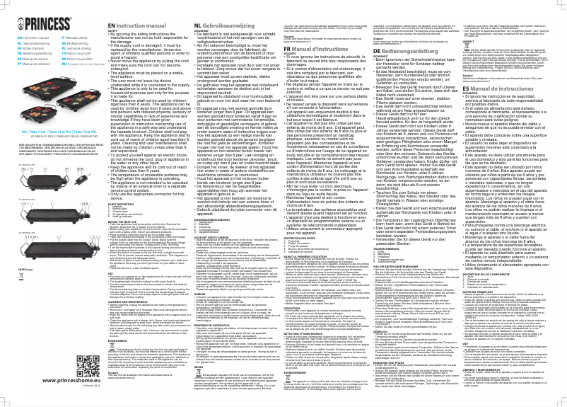 Imagen de la primera página del manual del dispositivo Mini Table Chef 102214