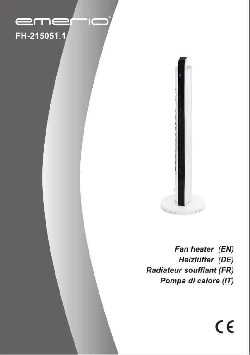 Page 1 de la notice Manuel utilisateur Emerio FH-215051.1