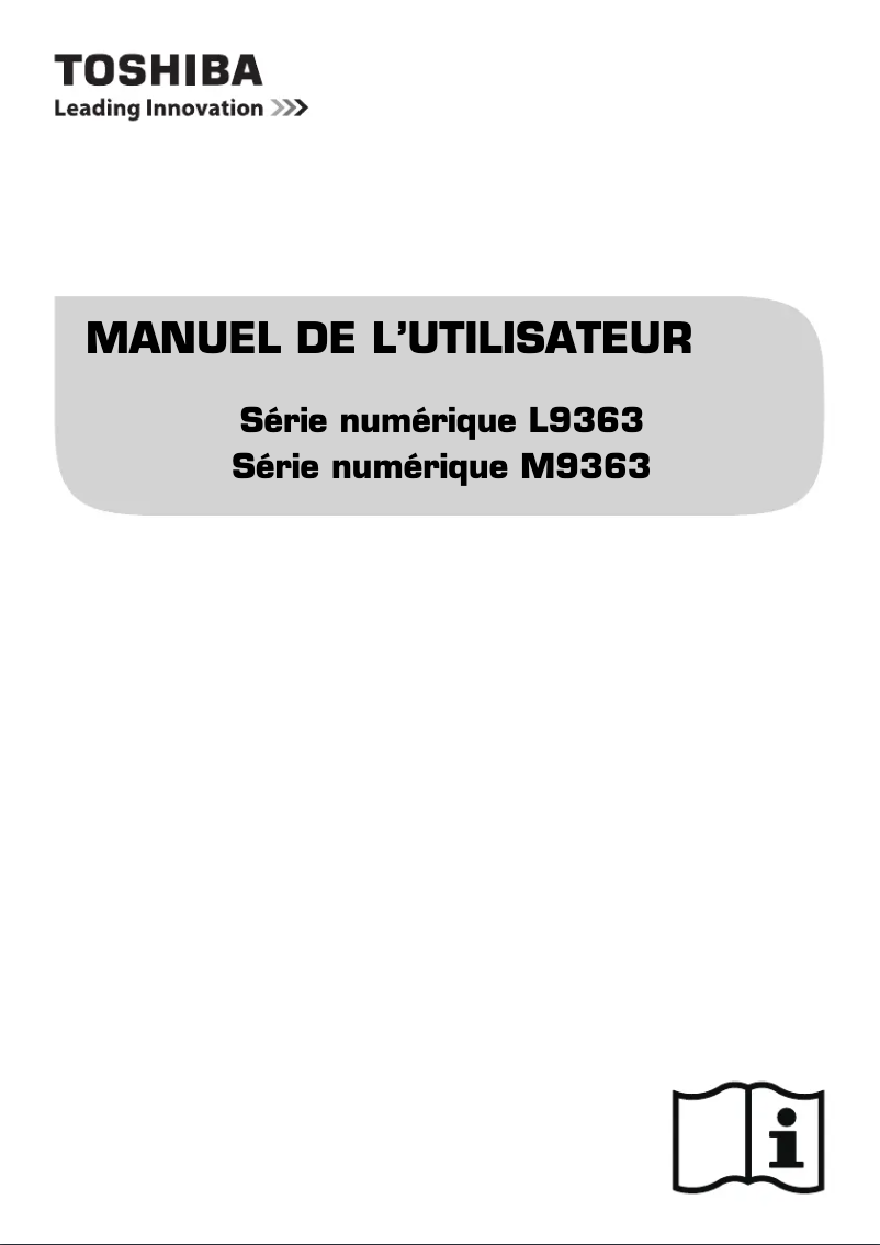 Image de la première page du manuel de l'appareil 84M9363DG