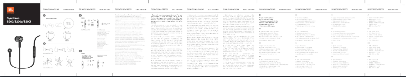 Page 1 de la notice Manuel utilisateur JBL Synchros S200 A
