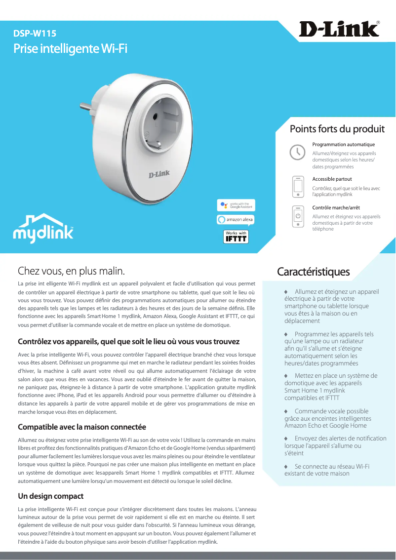 Image de la première page du manuel de l'appareil DSP-W115