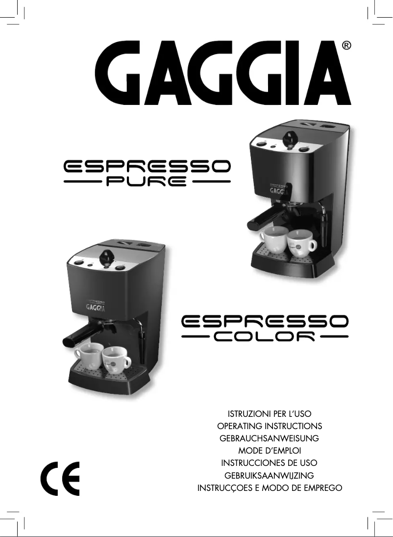 Page 1 de la notice Manuel utilisateur Gaggia RI9302/31
