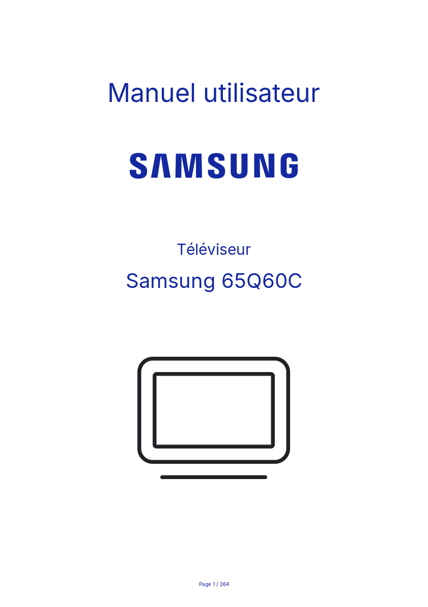 Image de la première page du manuel de l'appareil 65Q60C