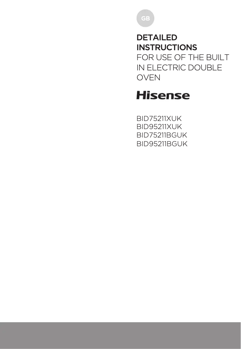 Page 1 de la notice Manuel utilisateur Hisense BID75211XUK