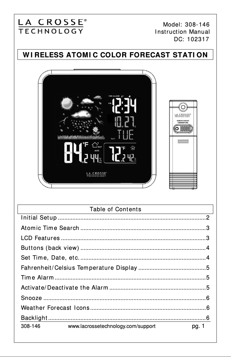Image de la première page du manuel de l'appareil 308-146
