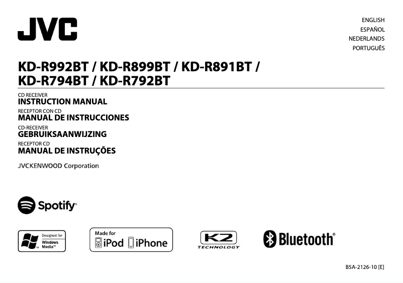 Page n°1 - Manuel utilisateur JVC KD-R794BT