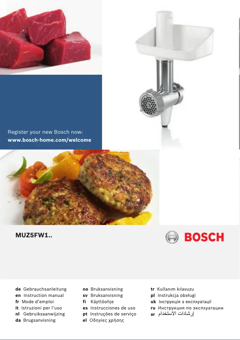 Page 1 de la notice Manuel utilisateur Bosch MUM56S40