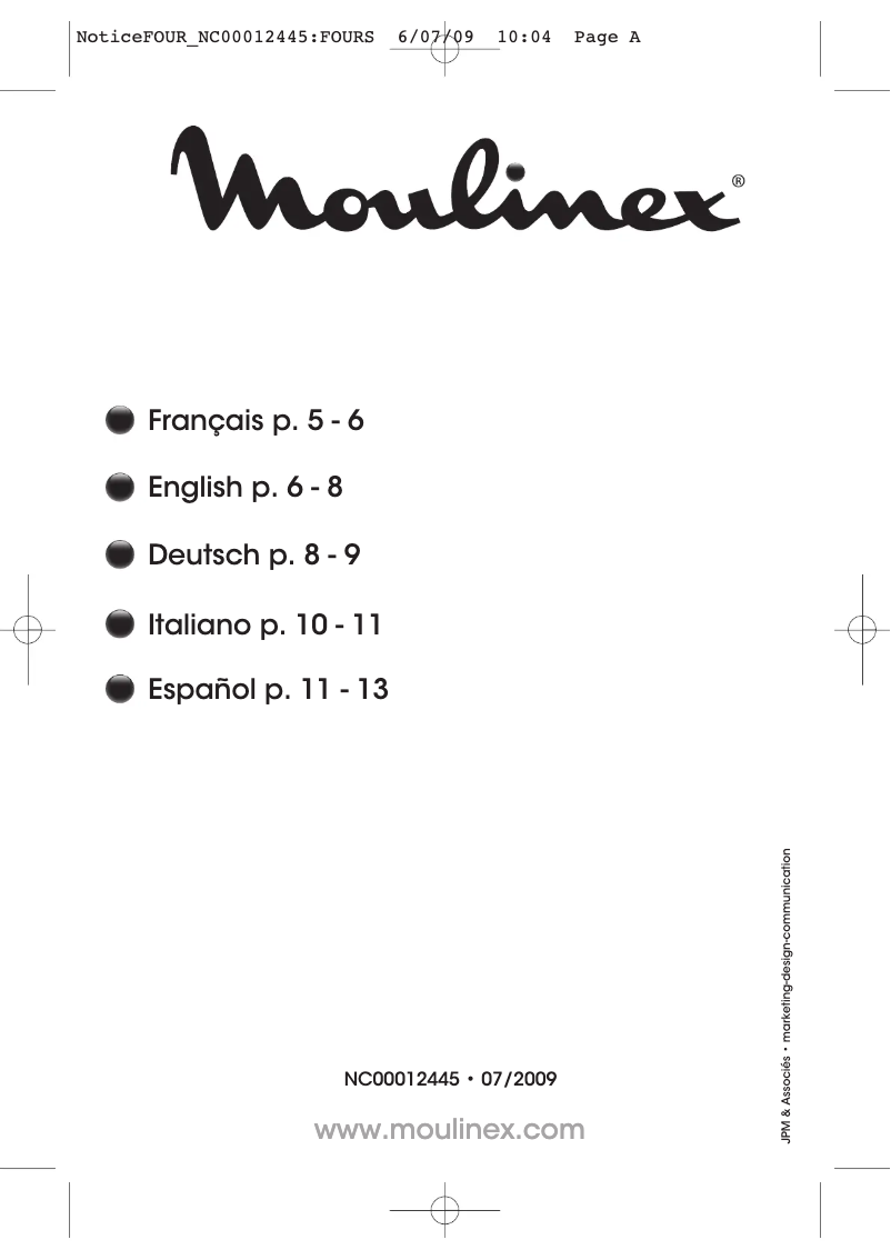 Page n°1 - Manuel utilisateur Moulinex Maxigrill OV2066