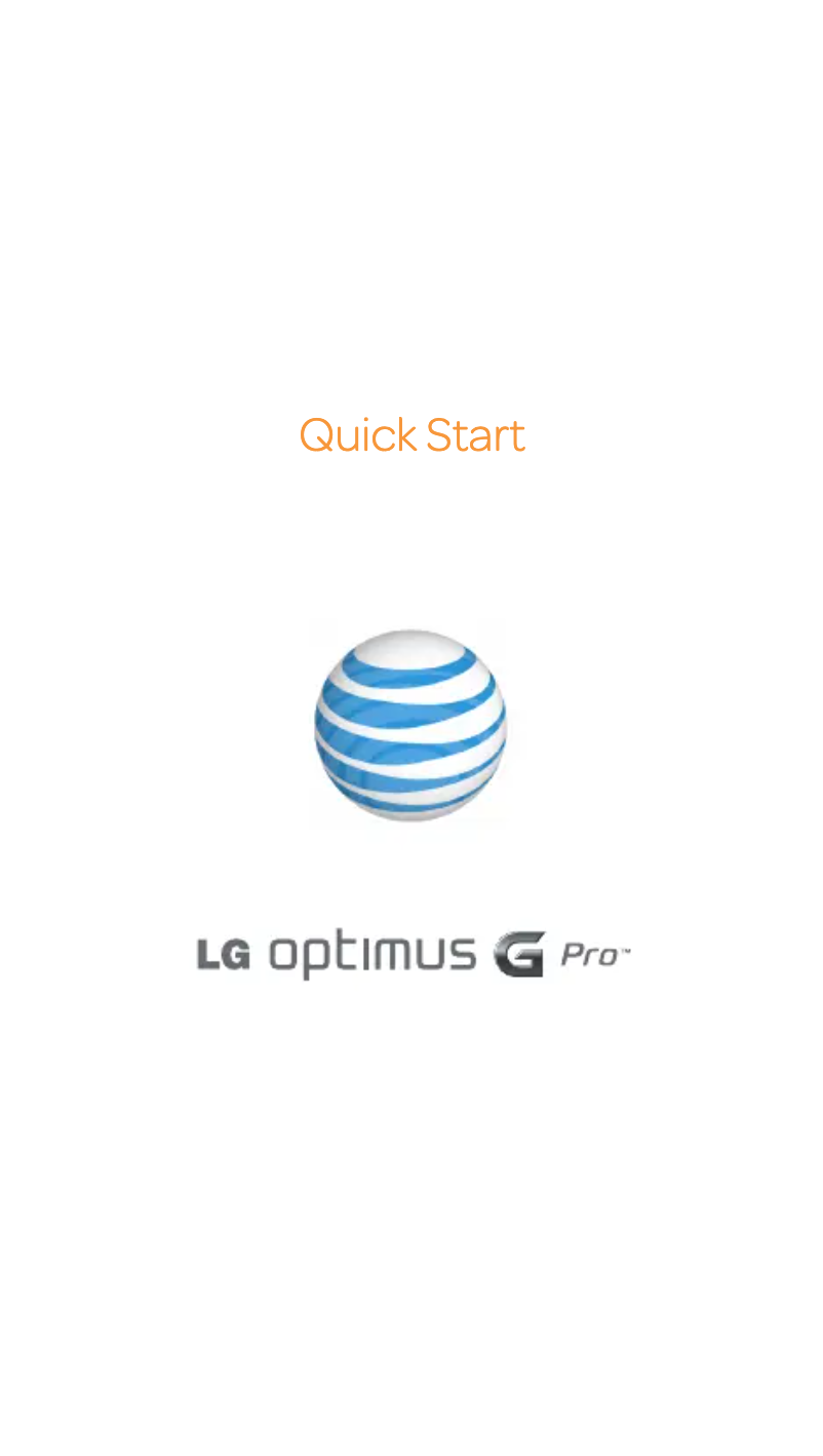 Image de la première page du manuel de l'appareil Optimus G