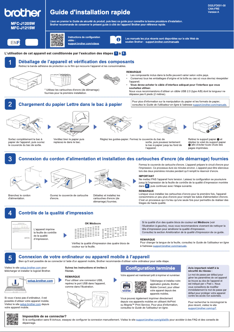 Page n°1 - Manuel utilisateur Brother MFC-J1205W