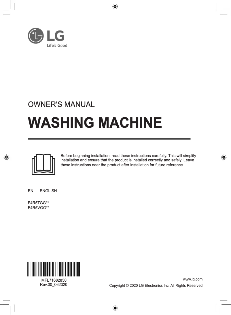 Page 1 de la notice Manuel utilisateur LG F4R5VGG2E