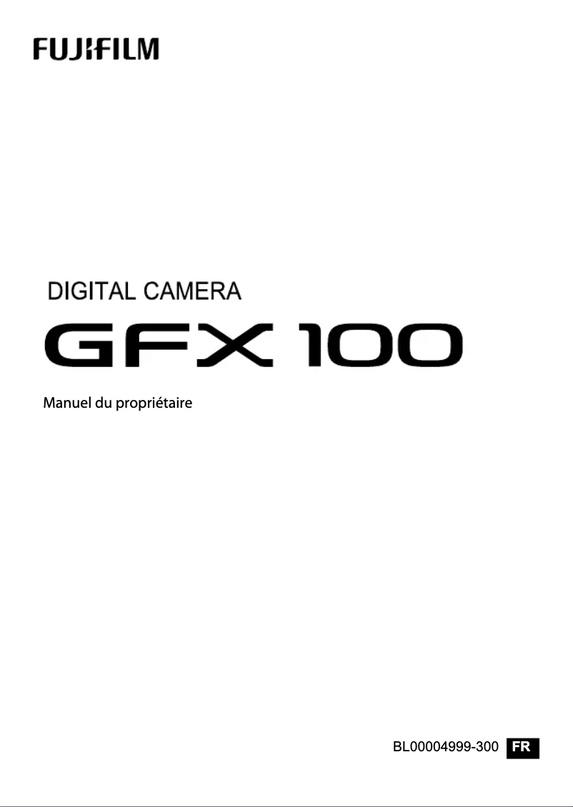 Image de la première page du manuel de l'appareil X100V