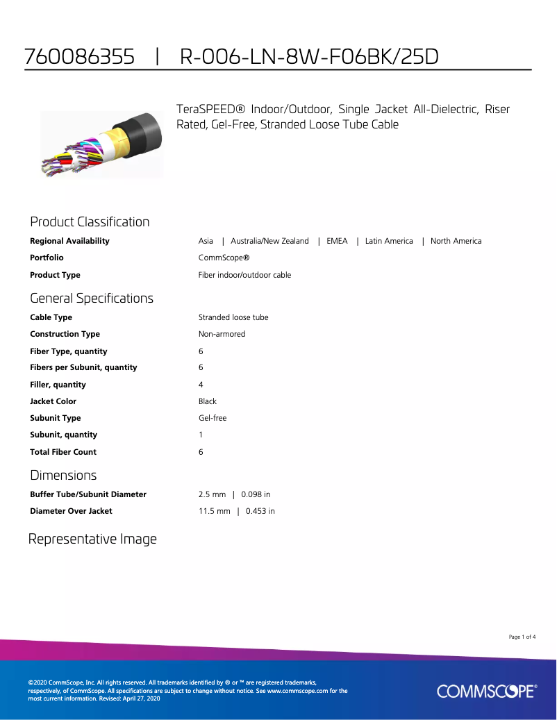 Page 1 de la notice Manuel utilisateur CommScope 760086355