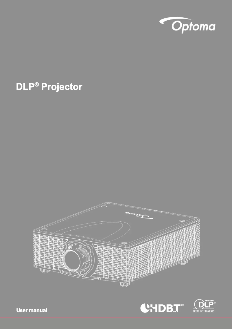Page n°1 - Manuel utilisateur Optoma WU1500
