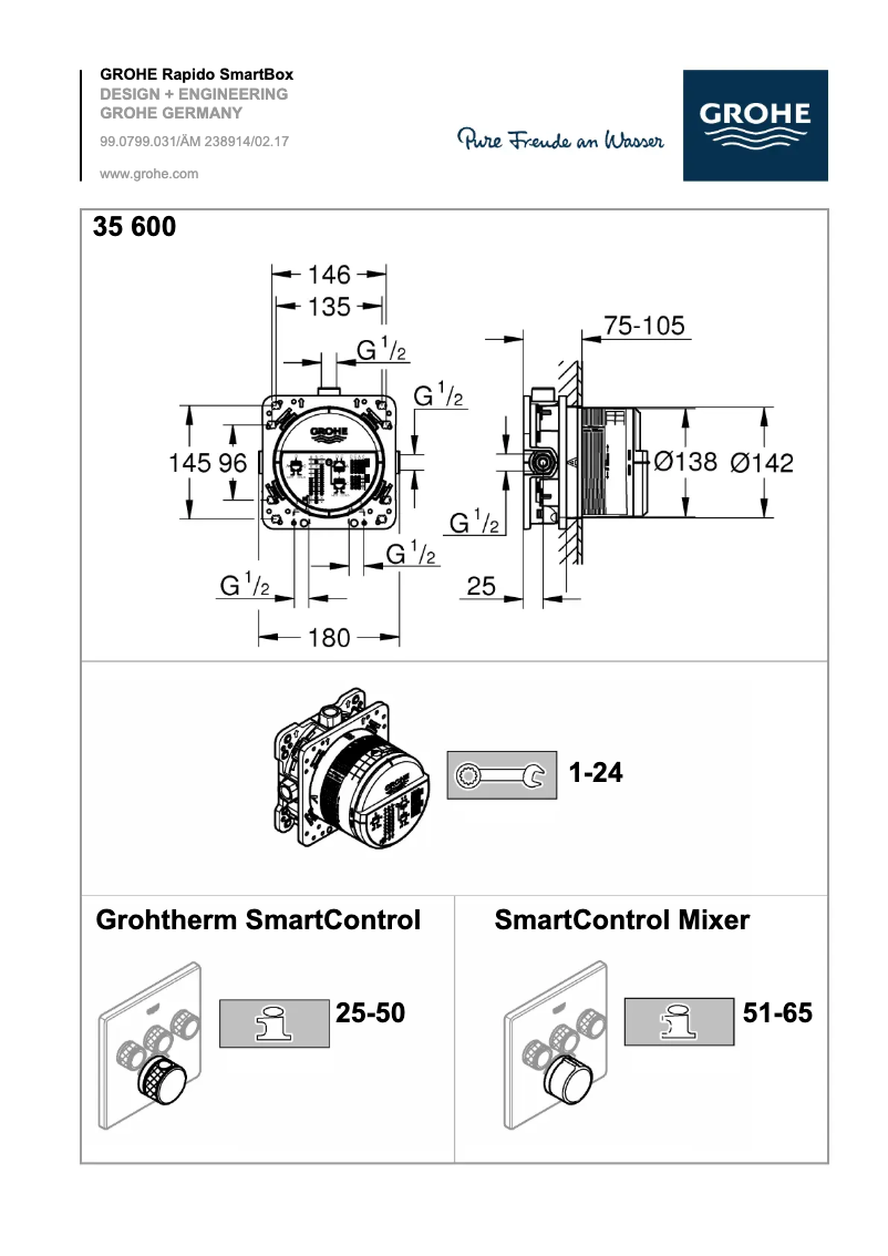 Página 1 del manual Manual de usuario Grohe SmartControl 34744000