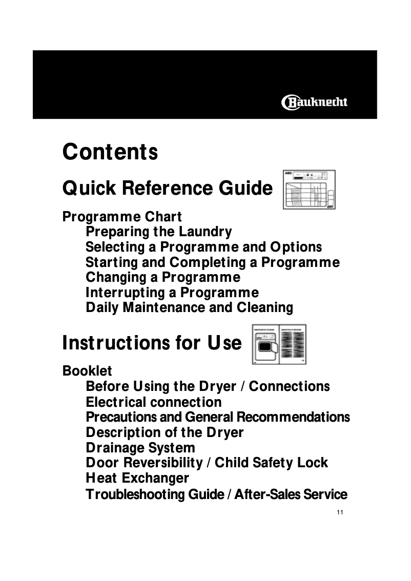 Page n°1 - Manuel utilisateur Bauknecht TRKK 6730