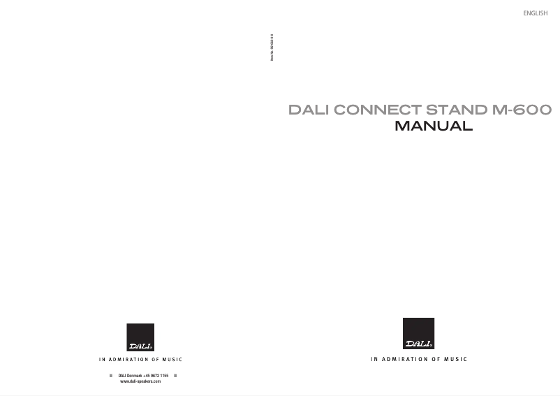 Image de la première page du manuel de l'appareil Connect Stand M-601