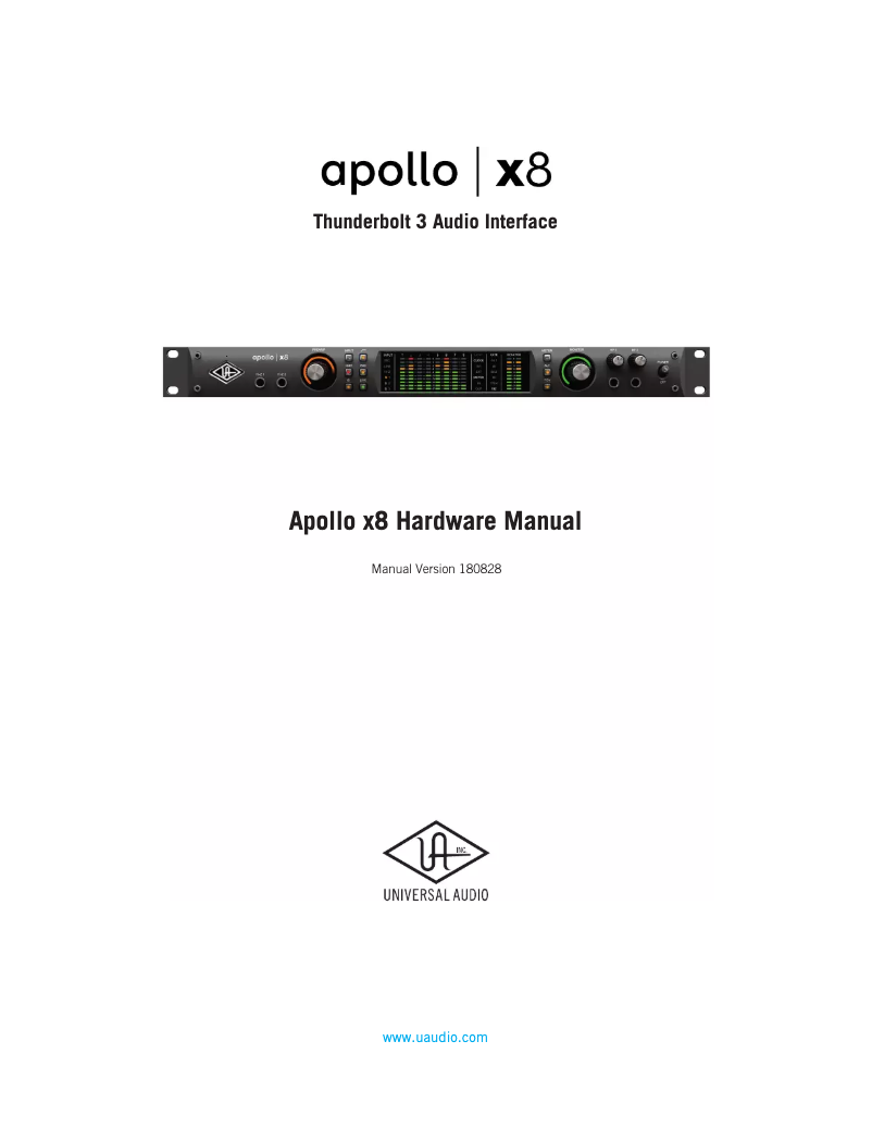 Image de la première page du manuel de l'appareil Apollo x8
