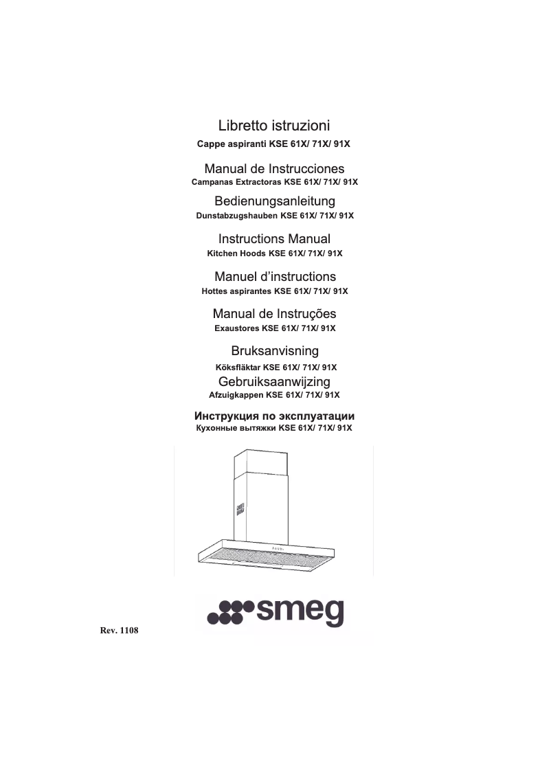 Page 1 de la notice Manuel utilisateur Smeg KSE91X
